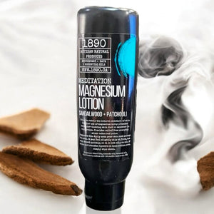 “Magnesium Body Lotion" - {Meditation) Patchouli + Sandalwood + Lavender -6oz